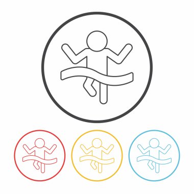 Runner çizgi simge vektör çizim vektör çizim