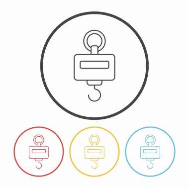 Vinç satır simge vektör çizim