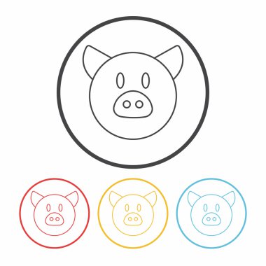 hayvan çizgi simge vektör çizim vektör çizim