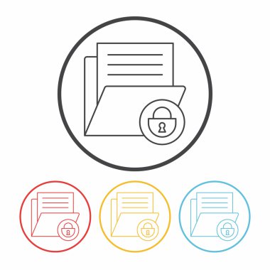 Güvenlik hattı simge vektör çizim vektör çizim