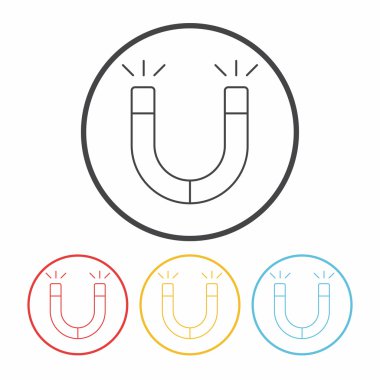 Mıknatıs satır simge vektör çizim