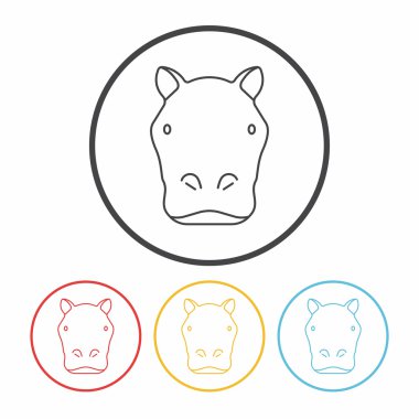 hayvan çizgi simge vektör çizim vektör çizim