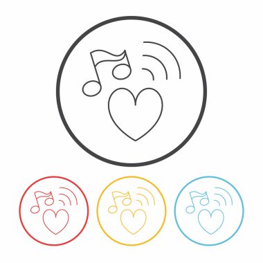 müzik çizgi simge vektör çizim vektör çizim