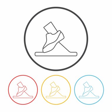 spor ayakkabı hattı simge vektör çizim