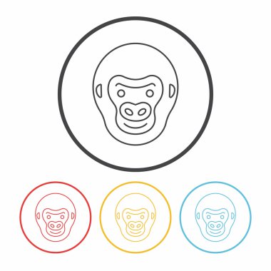 hayvan çizgi simge vektör çizim