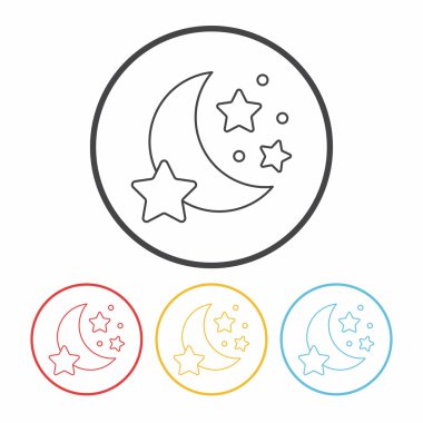 ay satırı simge vektör çizim