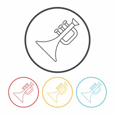 trompet satırını simge vektör çizim vektör çizim