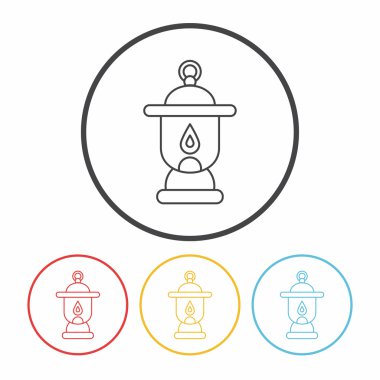 kamp ışık çizgi simge vektör çizim