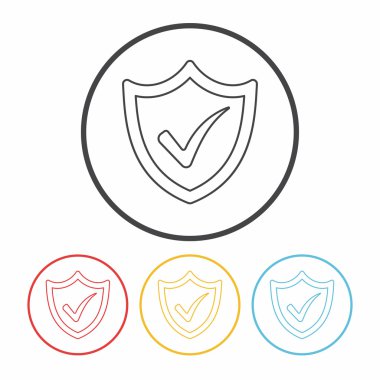 Internet koruma hattı simge vektör çizim