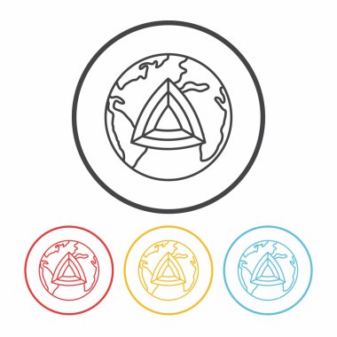 Çekirdek hat simge vektör çizim