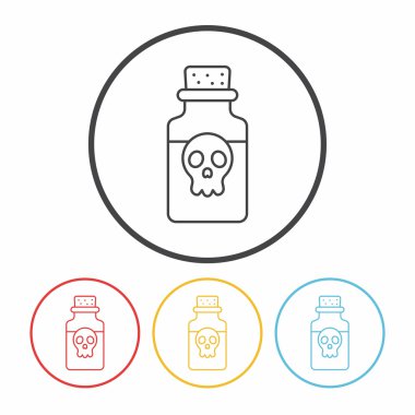 Satır simge vektör çizim zehir