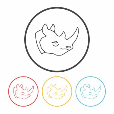 hayvan çizgi simge vektör çizim