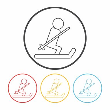 Kayak satır simge vektör çizim