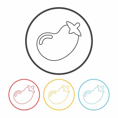 sebze satır simge vektör çizim