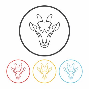 hayvan çizgi simge vektör çizim