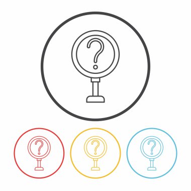 soru satırı simge vektör çizim