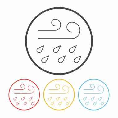 Rüzgar çizgi simge vektör çizim