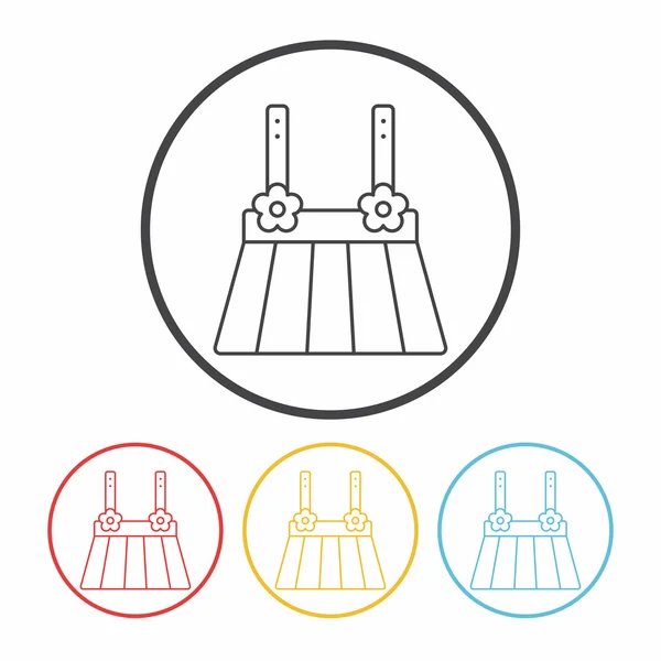 Faldas línea icono — Vector de stock