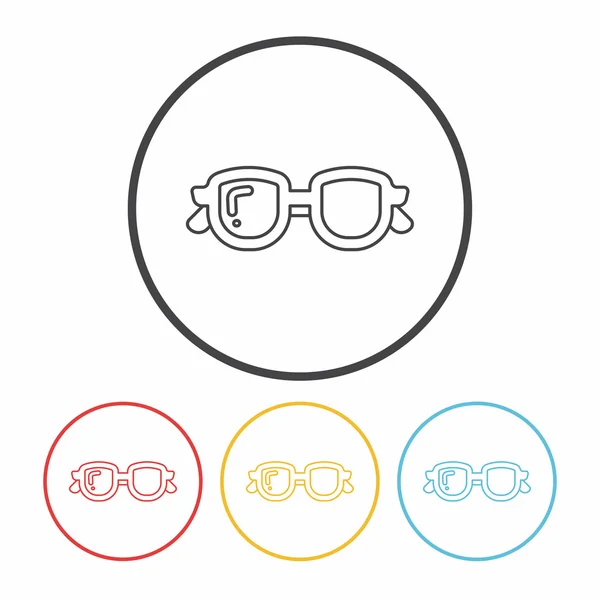 Lunettes ligne icône — Image vectorielle