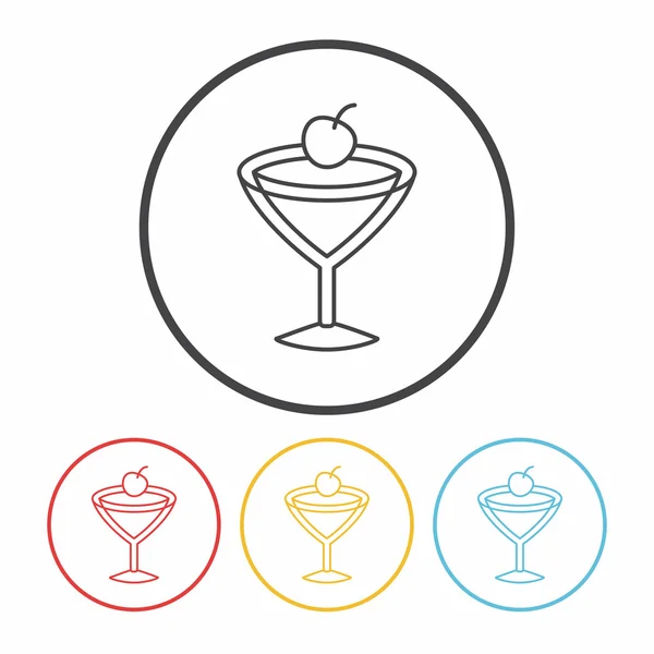 Línea de bebidas icono — Vector de stock