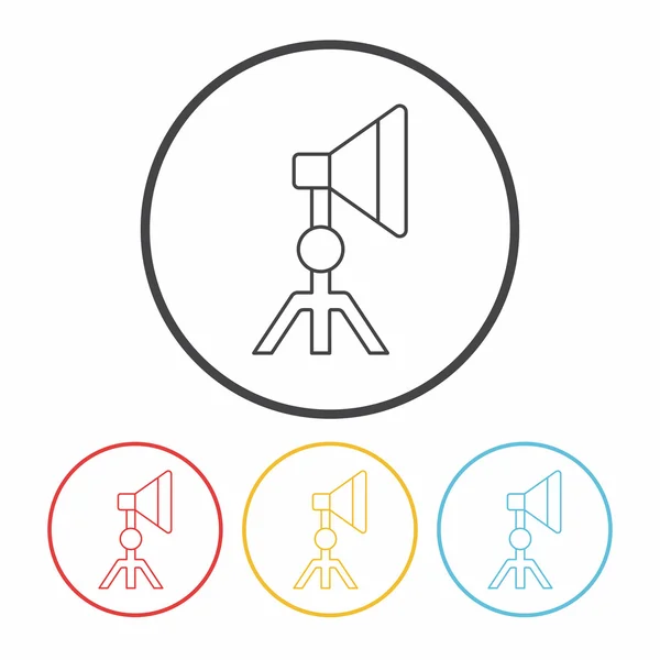 Kamera Licht Stand Line Symbol — Stockvektor