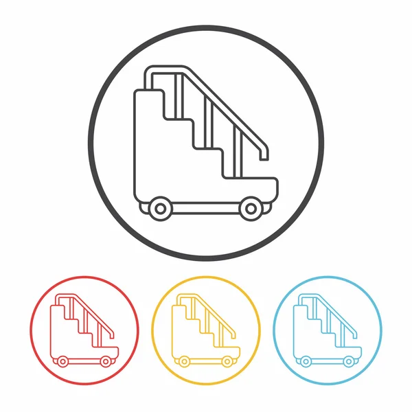 机场楼梯线图标 — 图库矢量图片