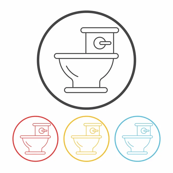 Icône de ligne de siège de toilette — Image vectorielle