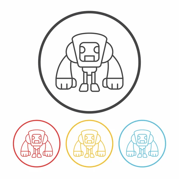 Robot line icon — Stock Vector