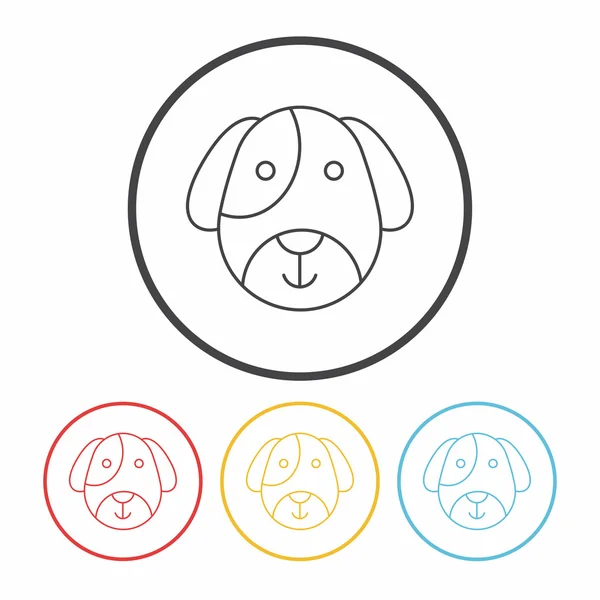 Pet dog line icon — Stock Vector