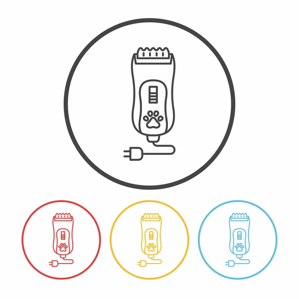 Pet shaving machine line icon — Stock Vector