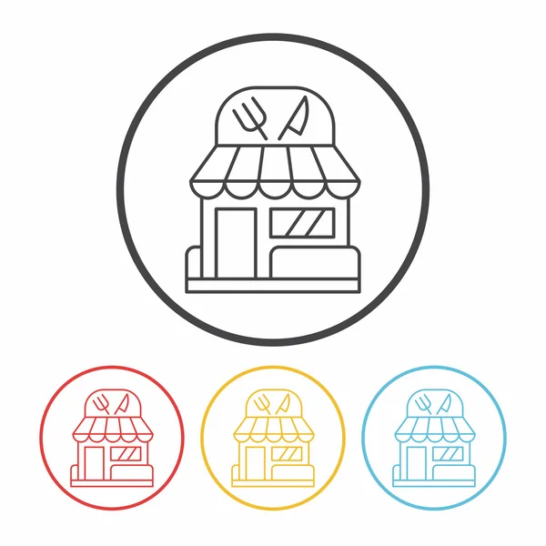 Ikone der Restaurantkette — Stockvektor