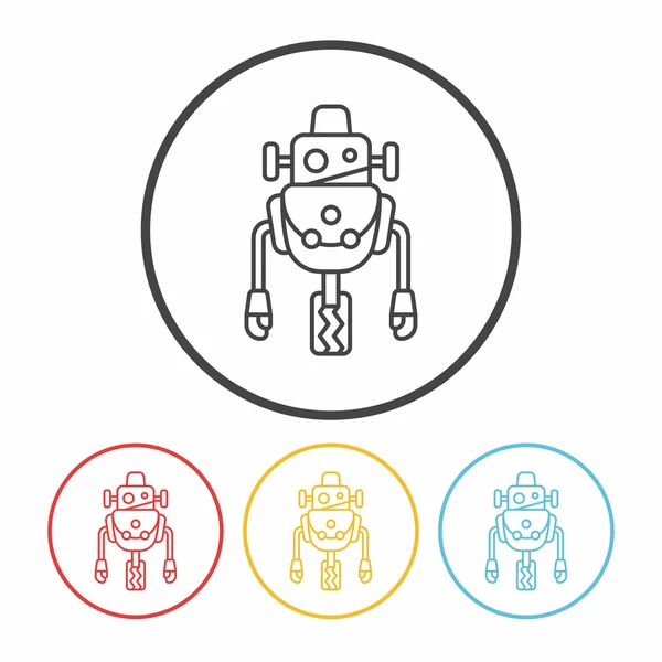 Robot line icon — Stock Vector