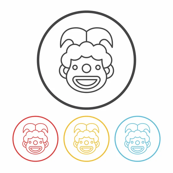 Clown ikon — Stock vektor
