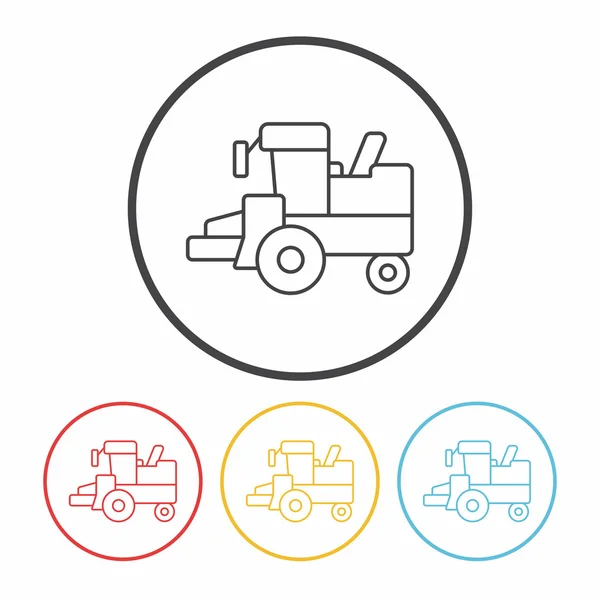 Icona della linea di camion cargo — Vettoriale Stock