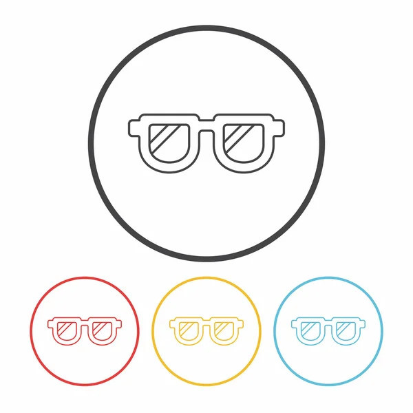 Línea de gafas de sol icono — Vector de stock