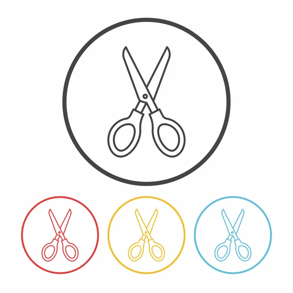 Scissors line icon — Stock Vector