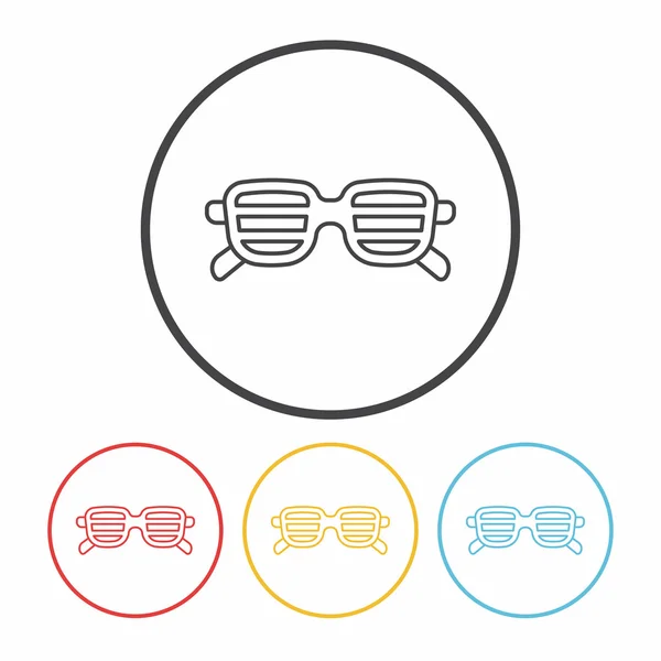 Línea de gafas de sol icono — Vector de stock