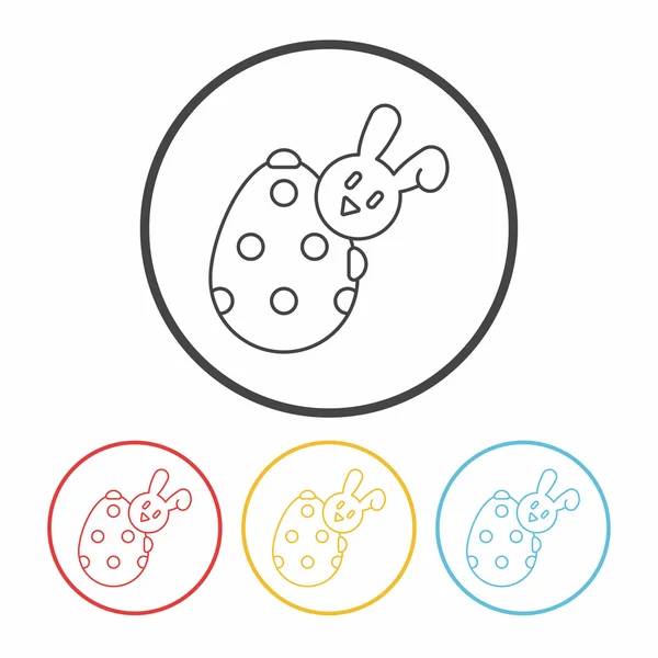 Oeuf de Pâques ligne icône — Image vectorielle