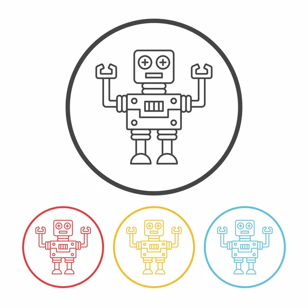 Robot line icon — Stock Vector