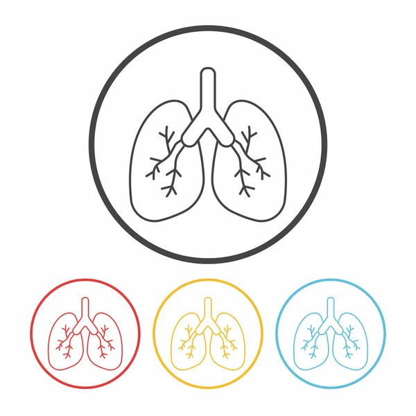 Organ lung line icon vector illustration vector illustration — Stock Vector