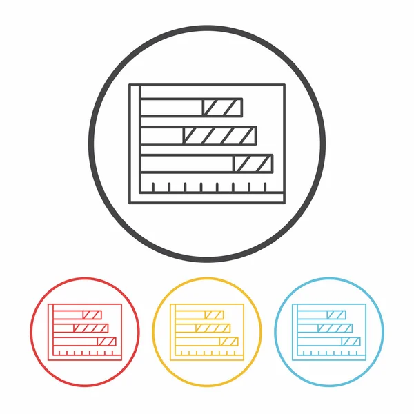 Information chart line icon vector illustration vector illustration — Stock Vector