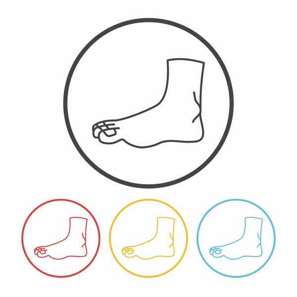 Feet line icon vector illustration — Stock Vector