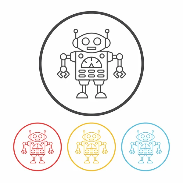 Robot line icon vector illustration — Stock Vector