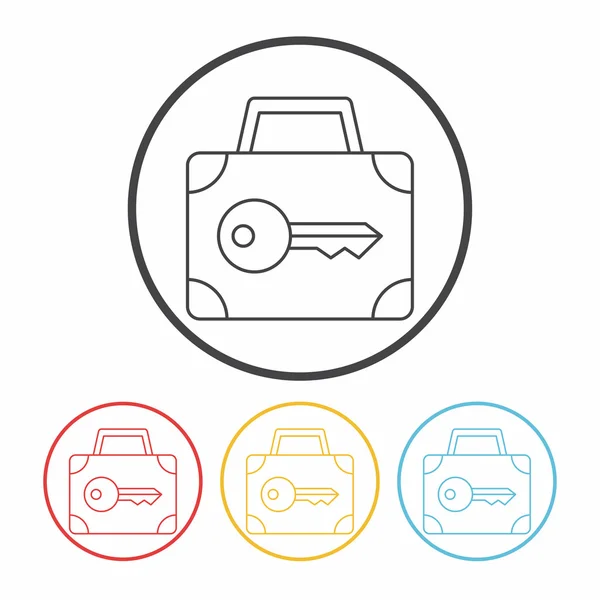 Línea de equipaje icono vector ilustración — Vector de stock