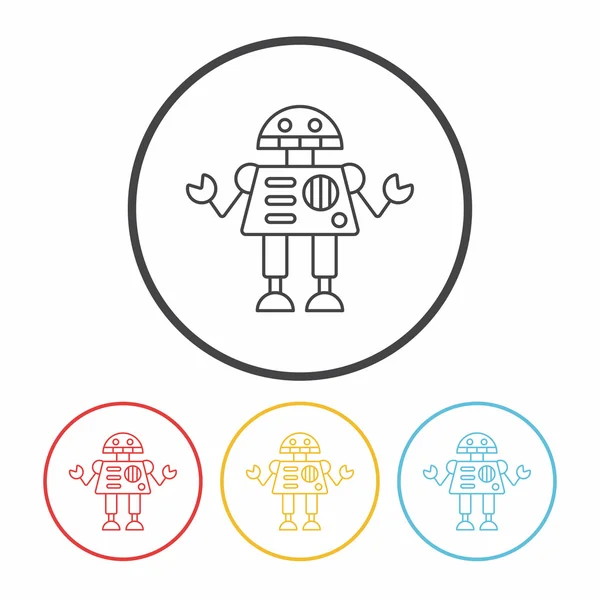 Robot line icon vector illustration — Stock Vector