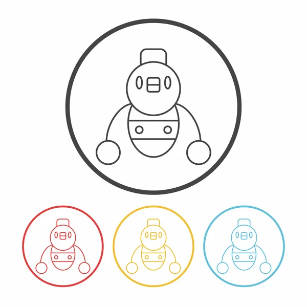 Robot line icon vector illustration vector illustration — Stock Vector