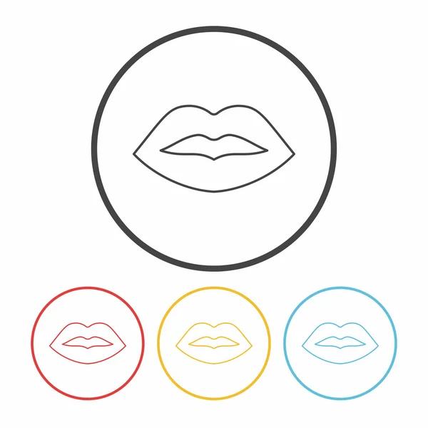 Mond lijn pictogram vectorillustratie — Stockvector