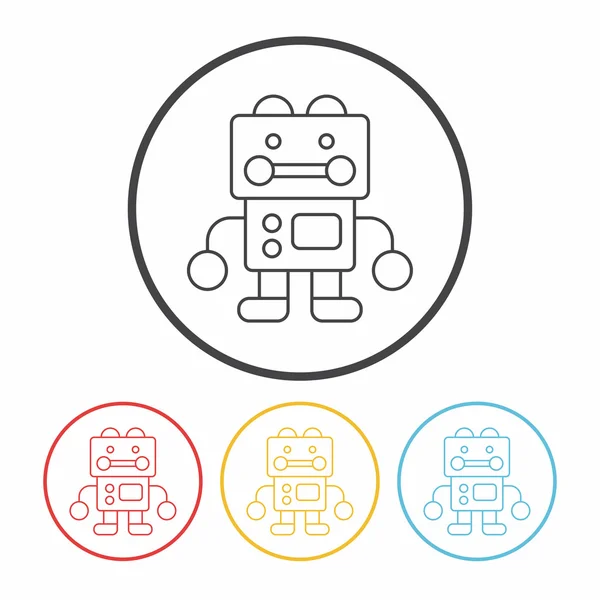 Robot line icon vector illustration — Stock Vector