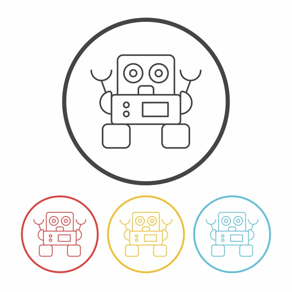 Robot line icon vector illustration — Stock Vector