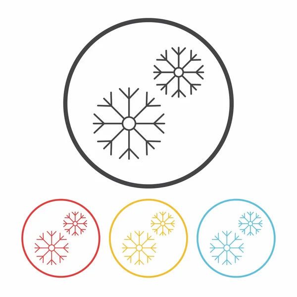 Snowflake line icon vector illustration — Stock Vector